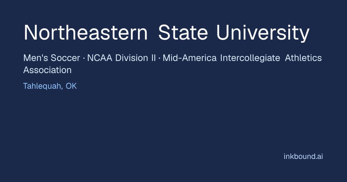 Northeastern State University Men's Soccer: NCAA D2