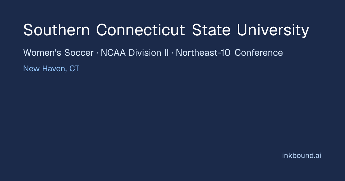 Southern Connecticut State University Women's Soccer: D2