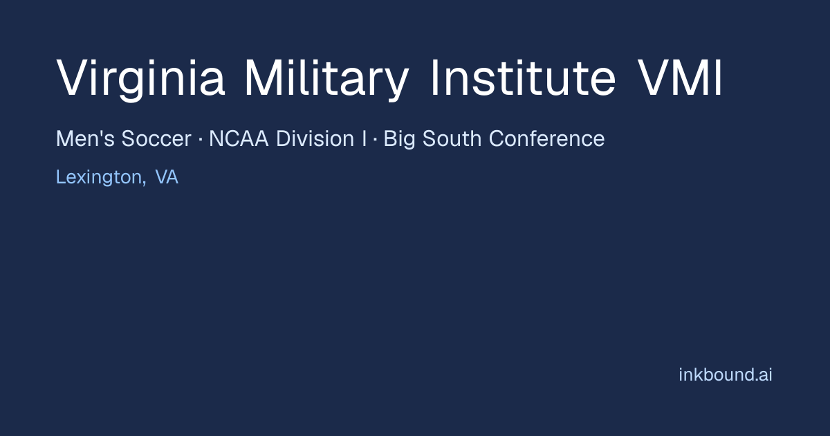 Virginia Military Institute VMI Men's Soccer: NCAA D1